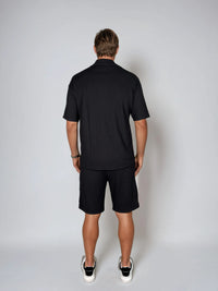 CANNES BLACK SHORT SLEEVE SHIRT