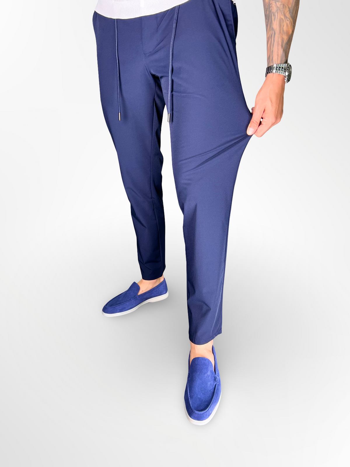 LUXURY NAVY BLUE TROUSERS