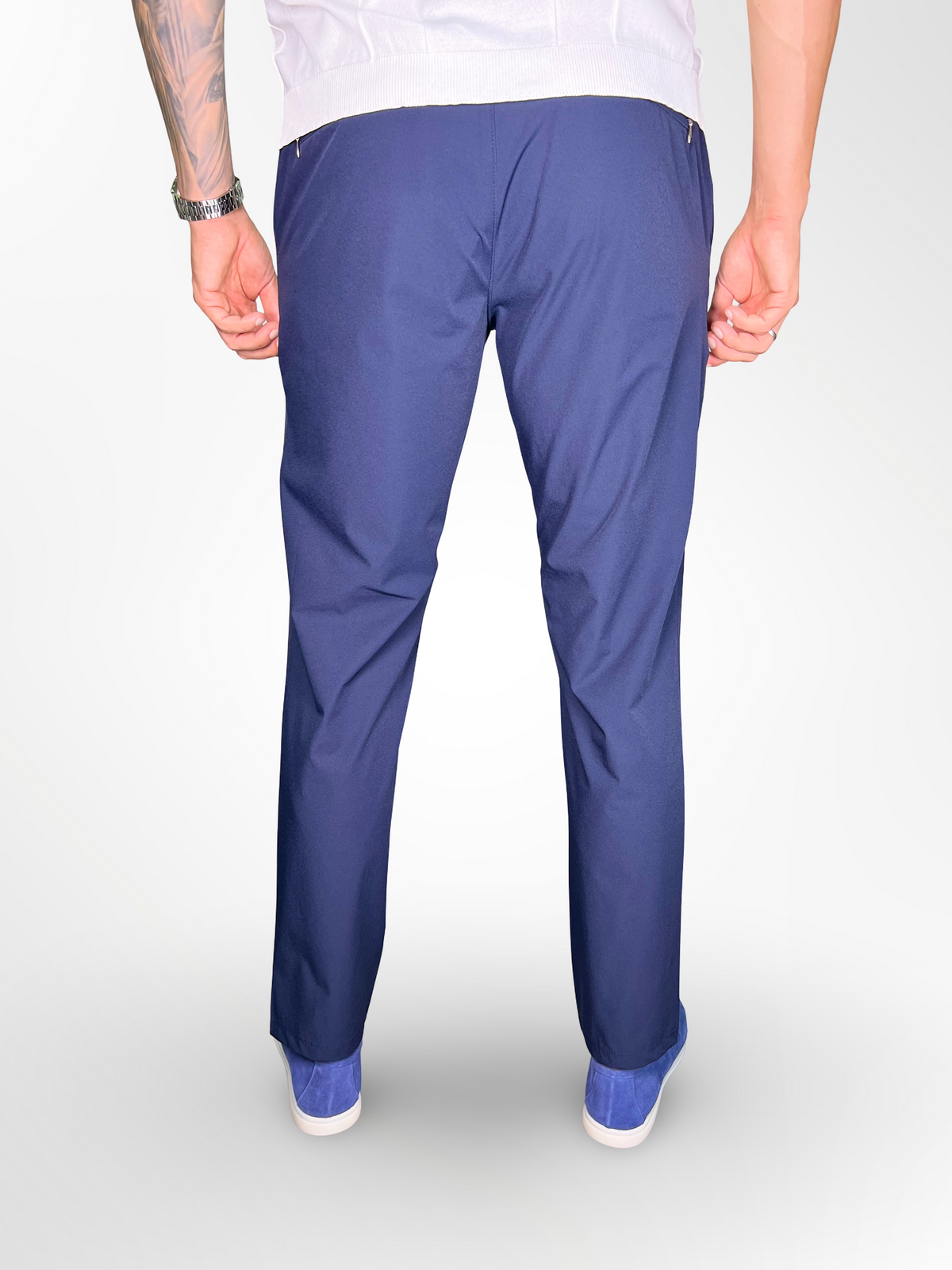 LUXURY NAVY BLUE TROUSERS