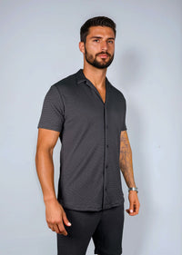 KOSZULA Z KRÓTKIM RĘKAWEM COMO CZARNA