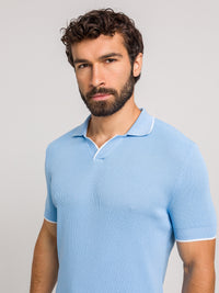 KOSZULKA POLO LUXE V JASNONIEBIESKA