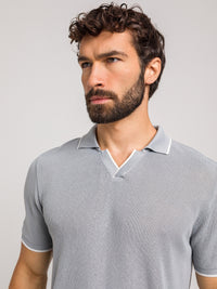 KOSZULKA POLO LUXE V SZARA
