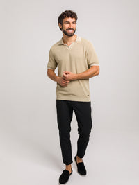 KOSZULKA POLO LUXE V BEŻOWA