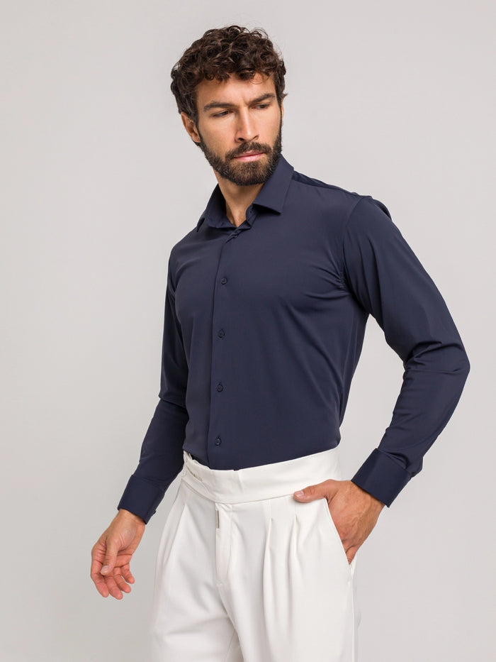 KOSZULA ELASTYCZNA PERFORMANCE GRANATOWA