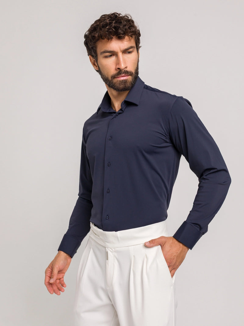 KOSZULA ELASTYCZNA PERFORMANCE GRANATOWA