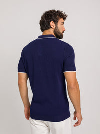 KOSZULKA POLO LUXE V GRANATOWA