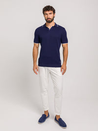 KOSZULKA POLO LUXE V GRANATOWA