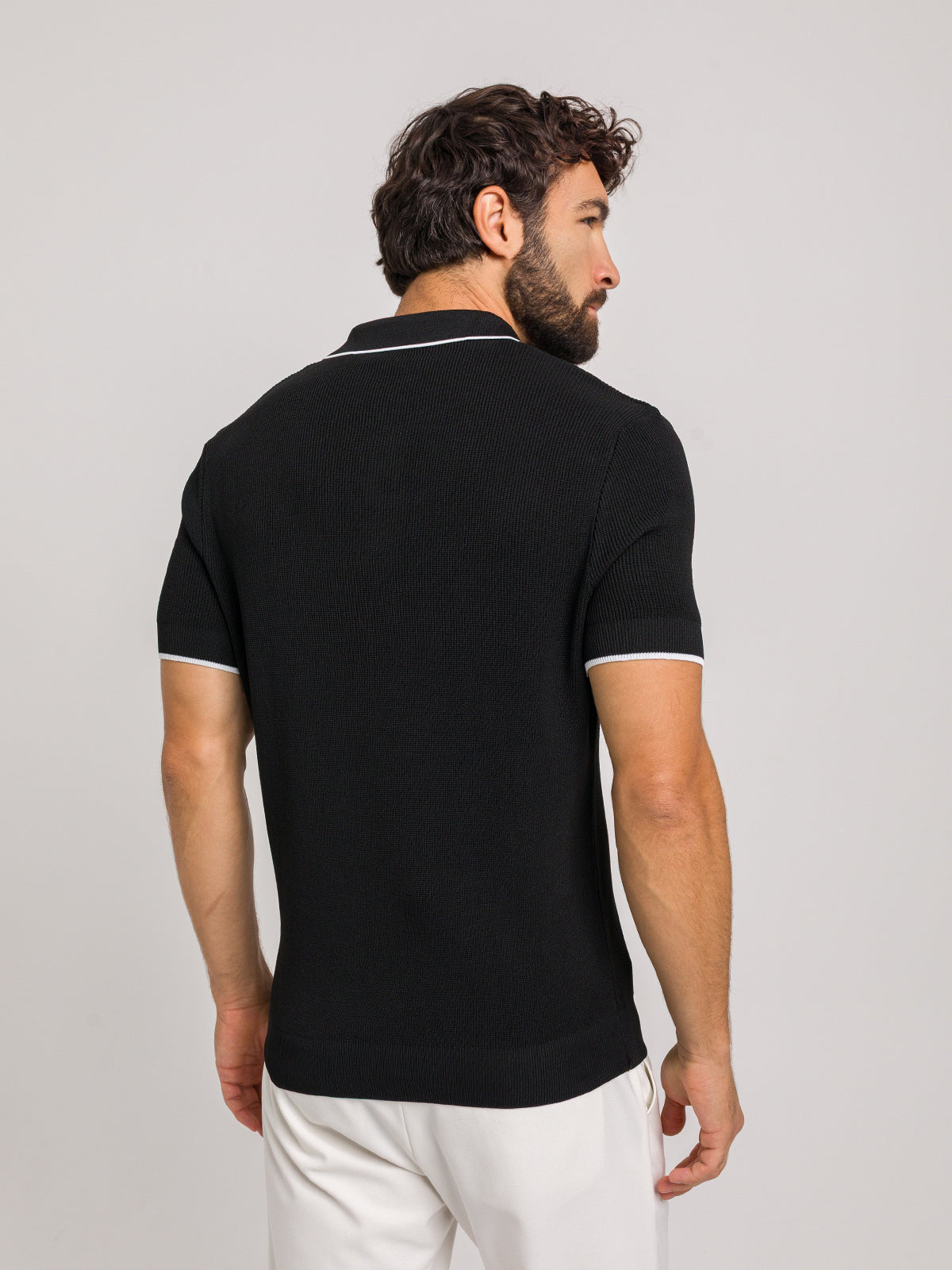 KOSZULKA POLO LUXE V CZARNA