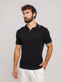KOSZULKA POLO LUXE V CZARNA