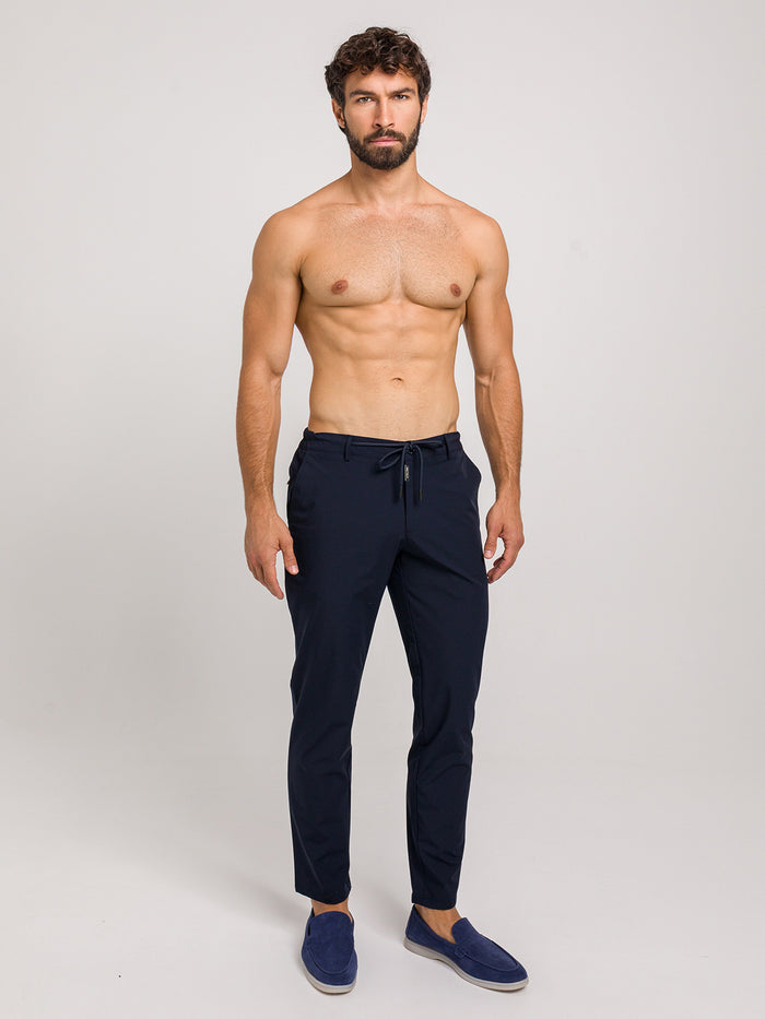 LUXURY NAVY BLUE TROUSERS