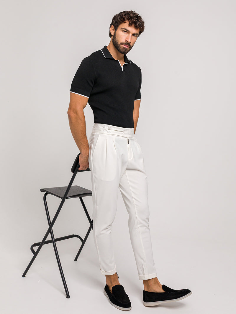 KOSZULKA POLO LUXE V CZARNA