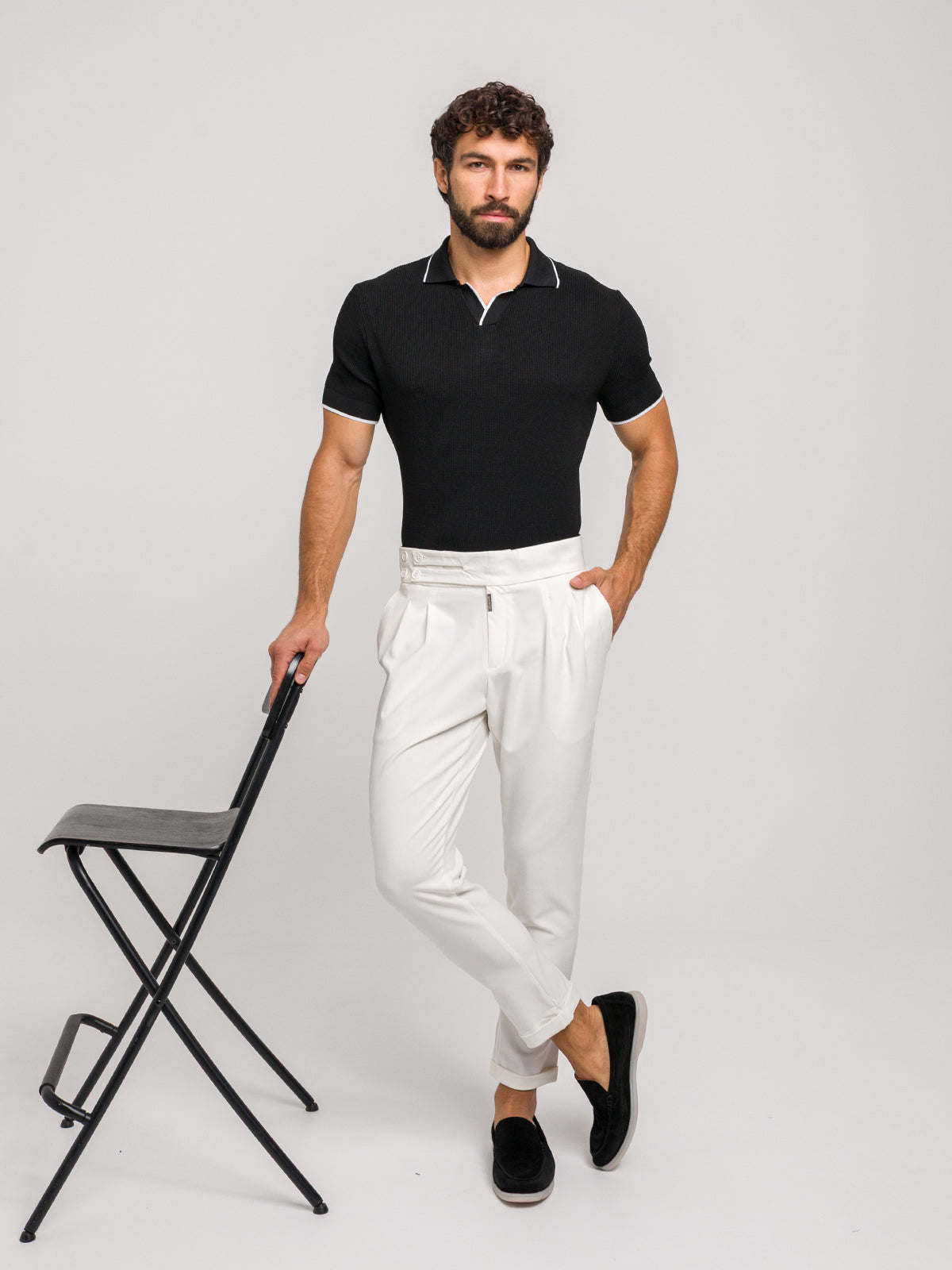 KOSZULKA POLO LUXE V CZARNA