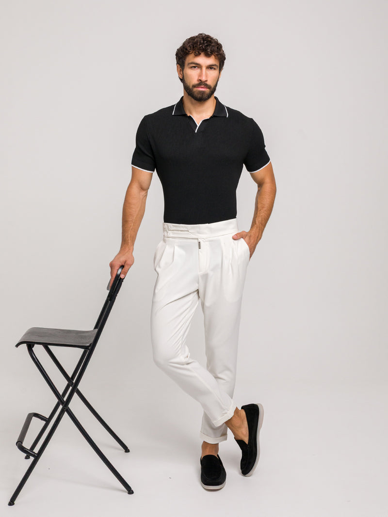 KOSZULKA POLO LUXE V CZARNA