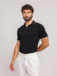 KOSZULKA POLO LUXE V CZARNA