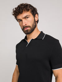 KOSZULKA POLO LUXE V CZARNA