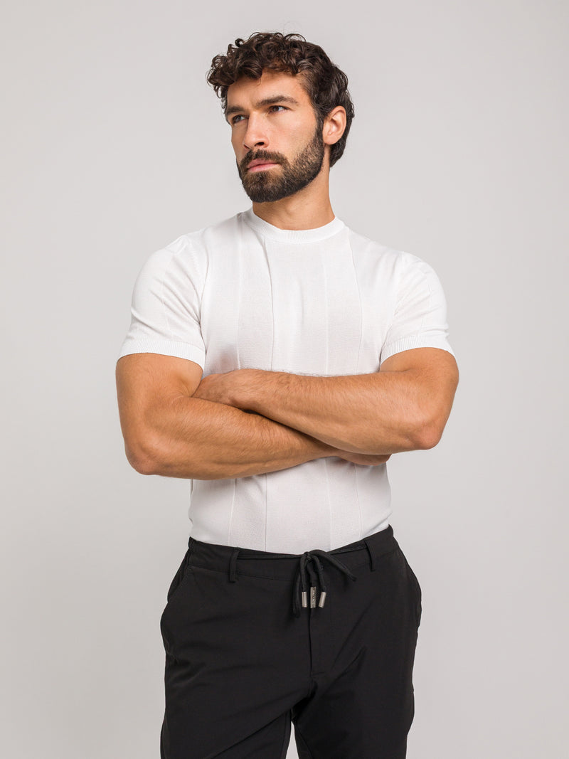 KOSZULKA DOPASOWANA PERFORMANCE BIAŁA