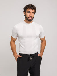 KOSZULKA DOPASOWANA PERFORMANCE BIAŁA