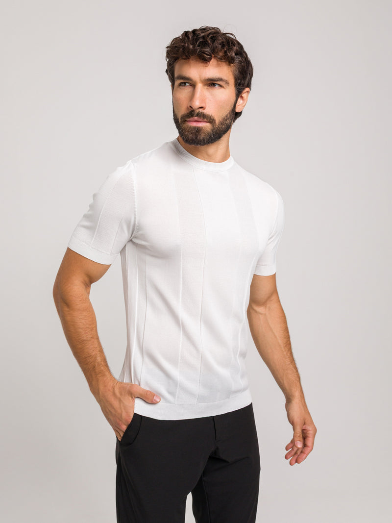 KOSZULKA DOPASOWANA PERFORMANCE BIAŁA