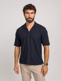 KOSZULA Z KRÓTKIM RĘKAWEM MATESE GRANATOWA