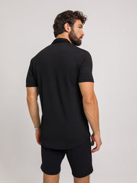 KOSZULA Z KRÓTKIM RĘKAWEM COMO CZARNA