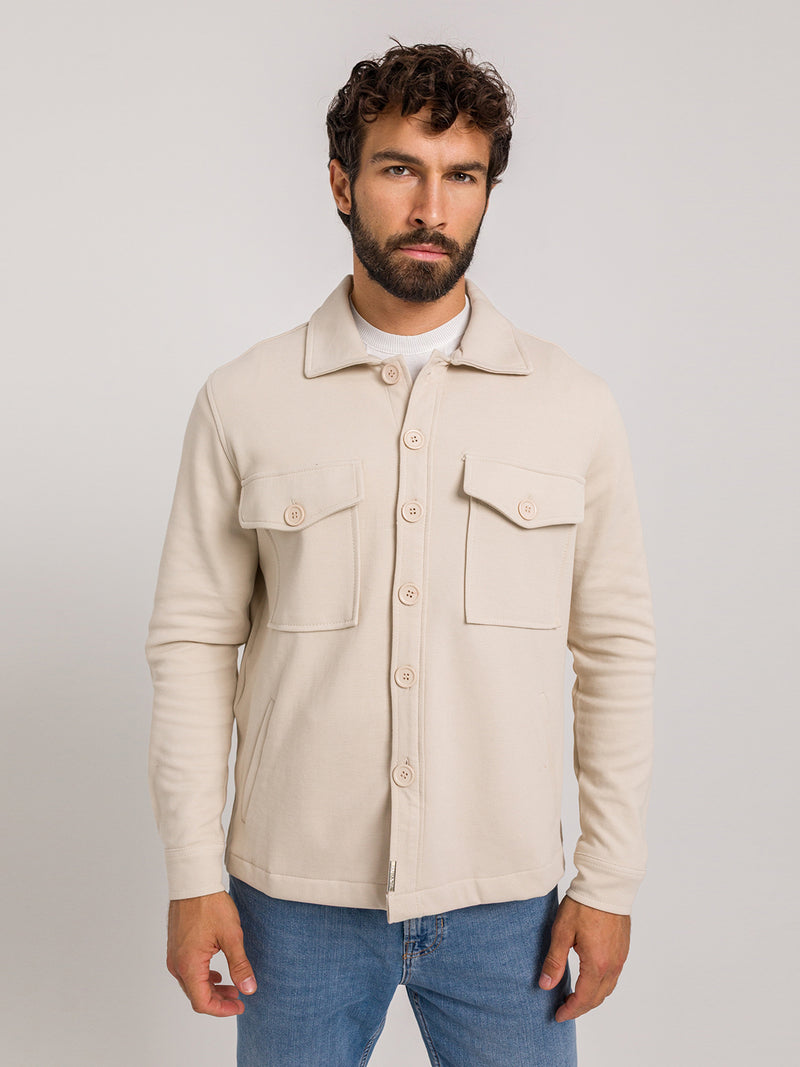 BEIGE ATHLETE OVERSHIRT