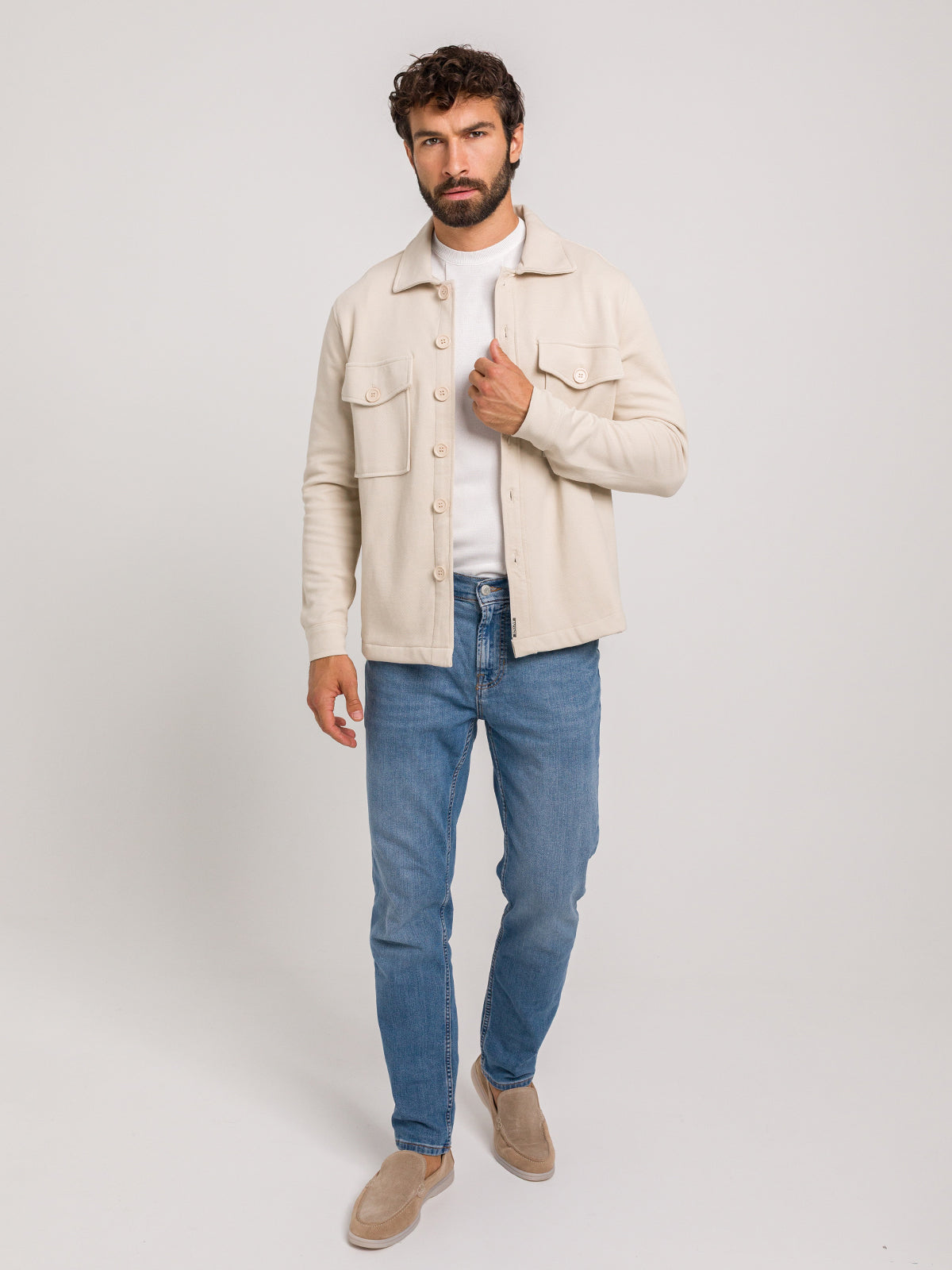 BEIGE ATHLETE OVERSHIRT