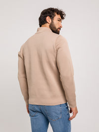 BEIGE PERFORMANCE QUILTED JACKET
