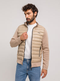 BEIGE PERFORMANCE QUILTED JACKET