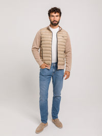 BEIGE PERFORMANCE QUILTED JACKET