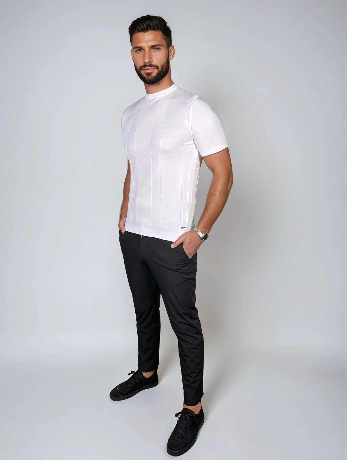 KOSZULKA DOPASOWANA PERFORMANCE BIAŁA