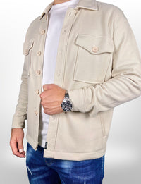 BEIGE ATHLETE OVERSHIRT