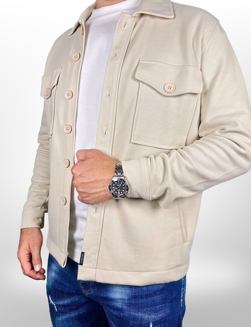 BEIGE ATHLETE OVERSHIRT
