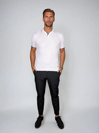 LUXE V WHITE POLO SHIRT