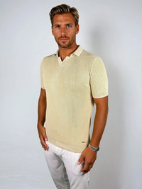 KOSZULKA POLO LUXE V BEŻOWA