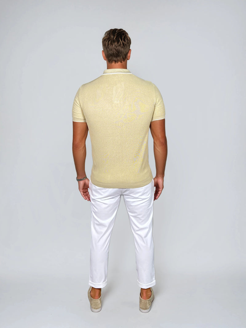 KOSZULKA POLO LUXE V BEŻOWA