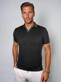 KOSZULKA POLO LUXE V CZARNA