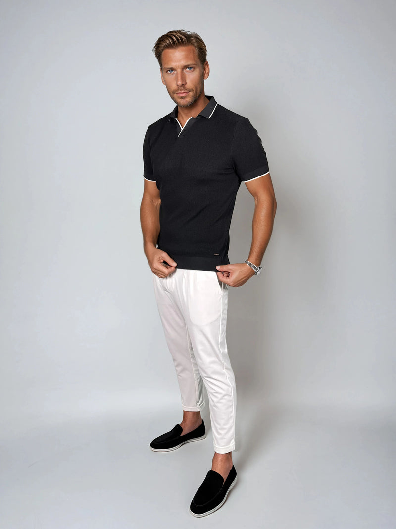 KOSZULKA POLO LUXE V CZARNA