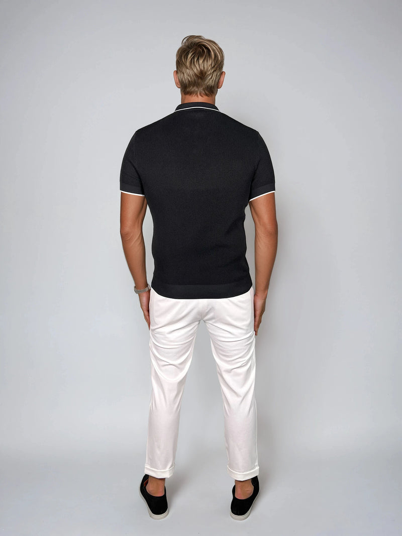 KOSZULKA POLO LUXE V CZARNA