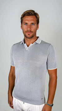 KOSZULKA POLO LUXE V SZARA