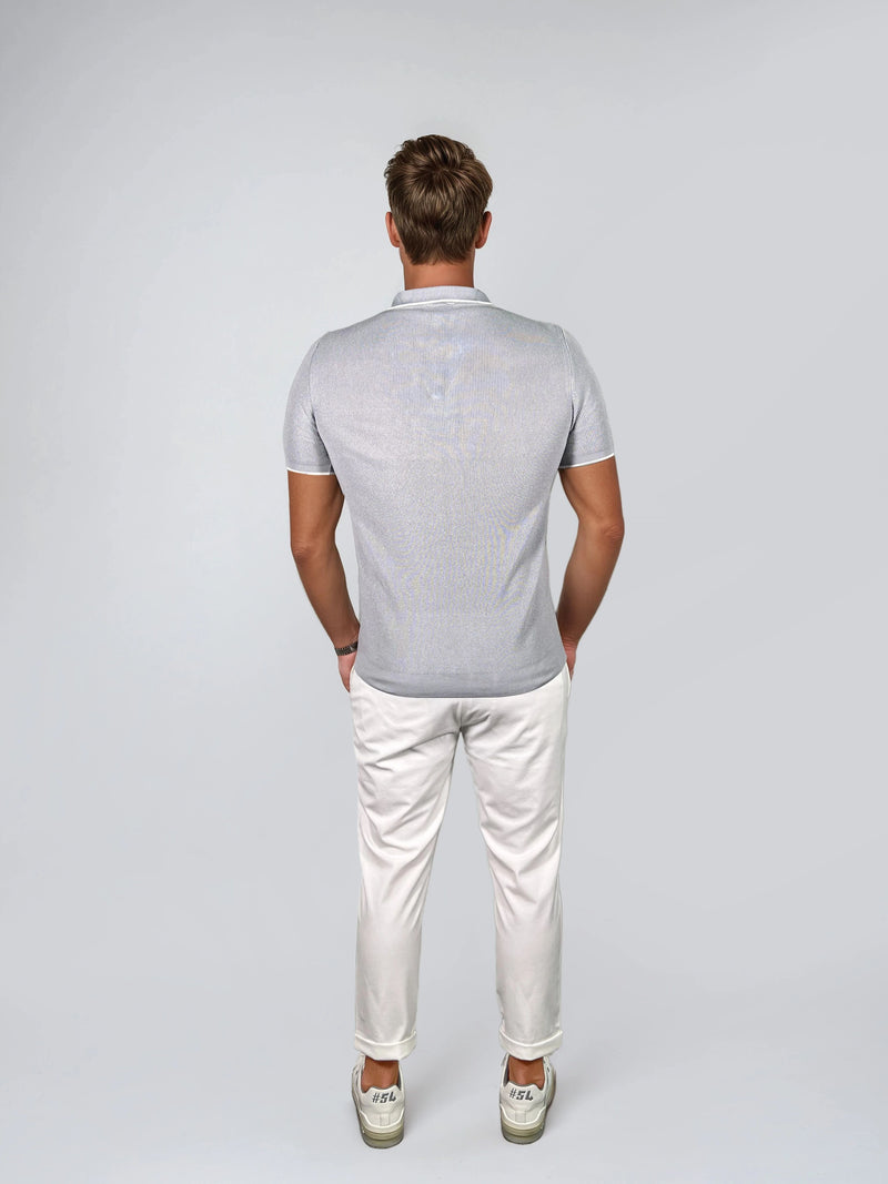 KOSZULKA POLO LUXE V SZARA